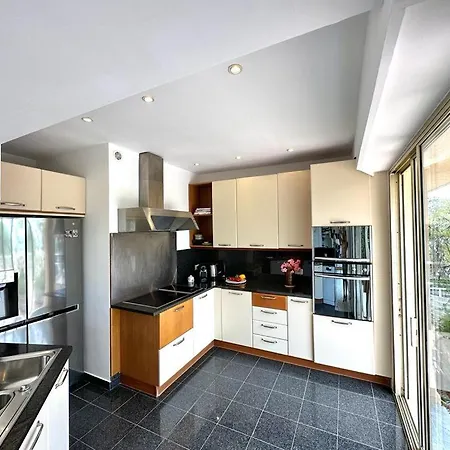 公寓 Panoramic Sea View Penthouse With Jacuzzi And 450 Sqm Terrace 昂蒂布